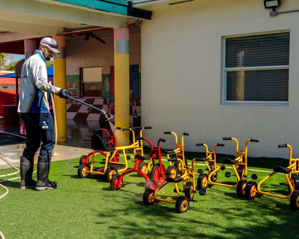 Playground cleaning